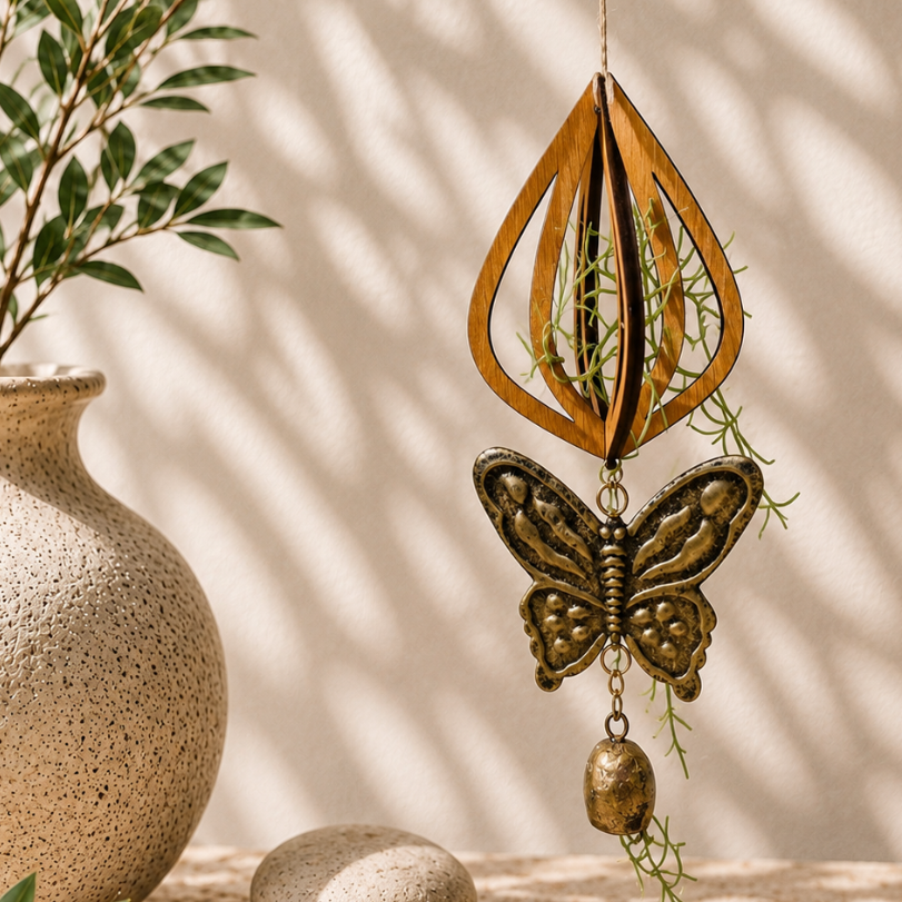 Rustic Butterfly Air Plant Hanger
